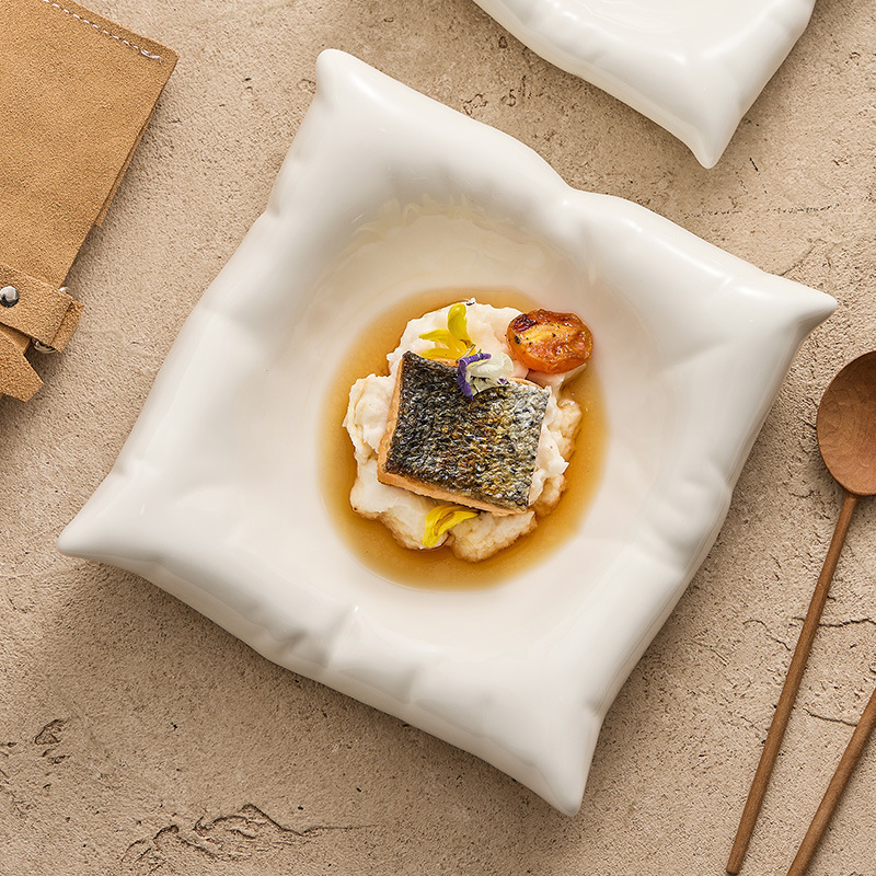 Pillow shaped deep plate, , large