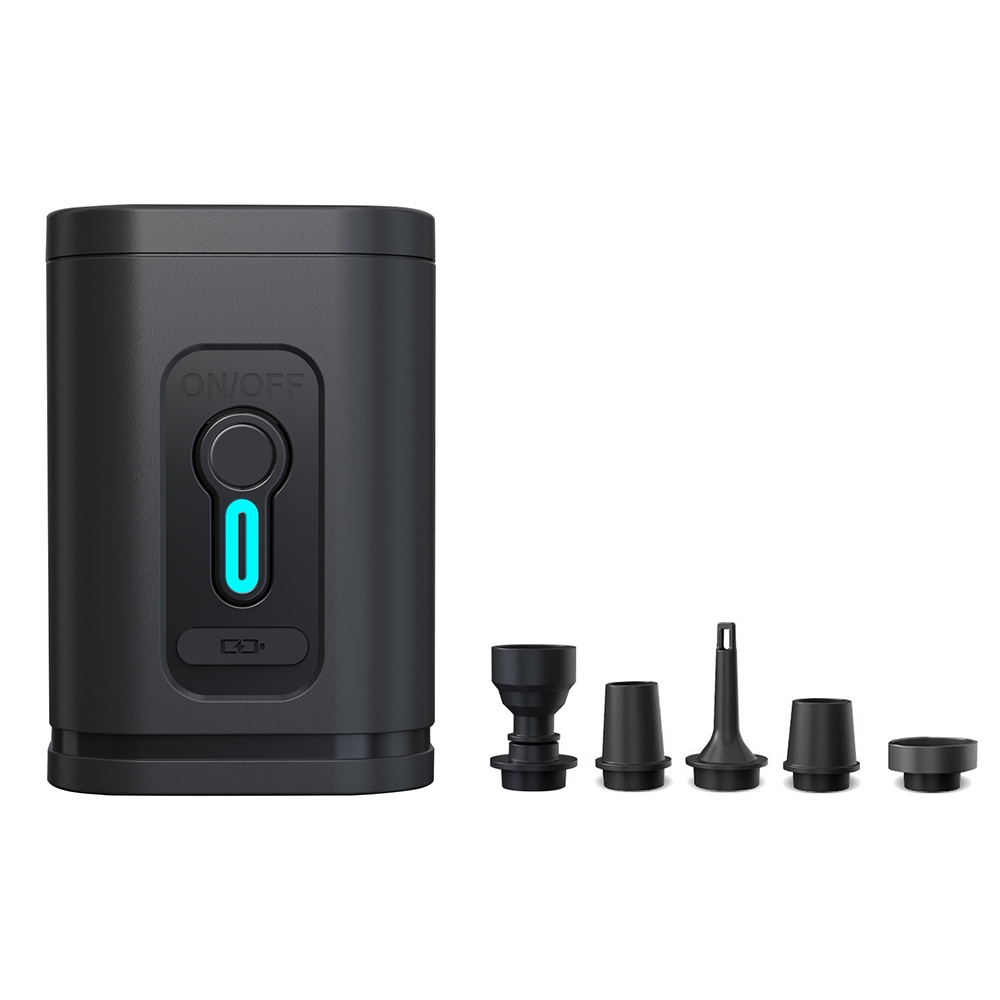 Dual-Pump Wireless Inflator (Electric + Manual) – Black / 1 Pc, , large