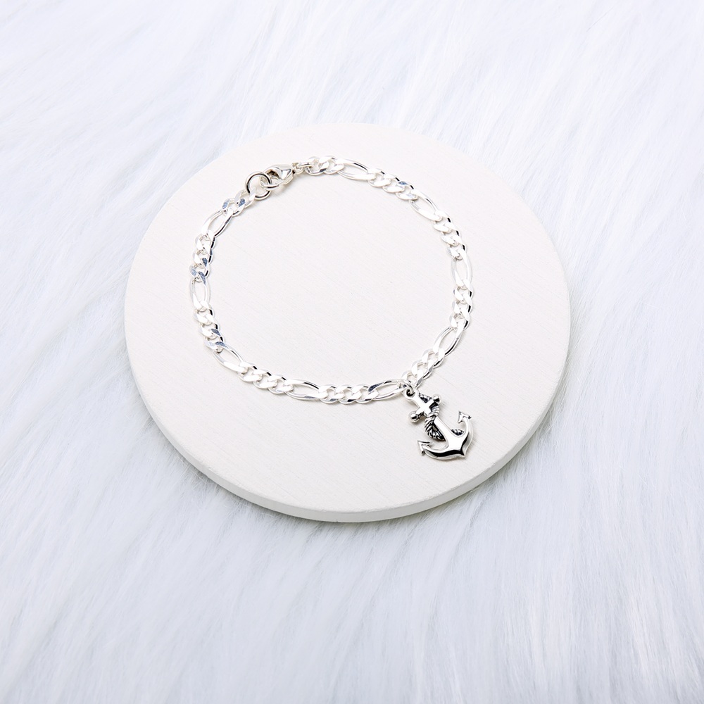 【Angel & Me】定情 繩結 船錨 (大) s925純銀手鍊 腳鍊 生日禮物, , large