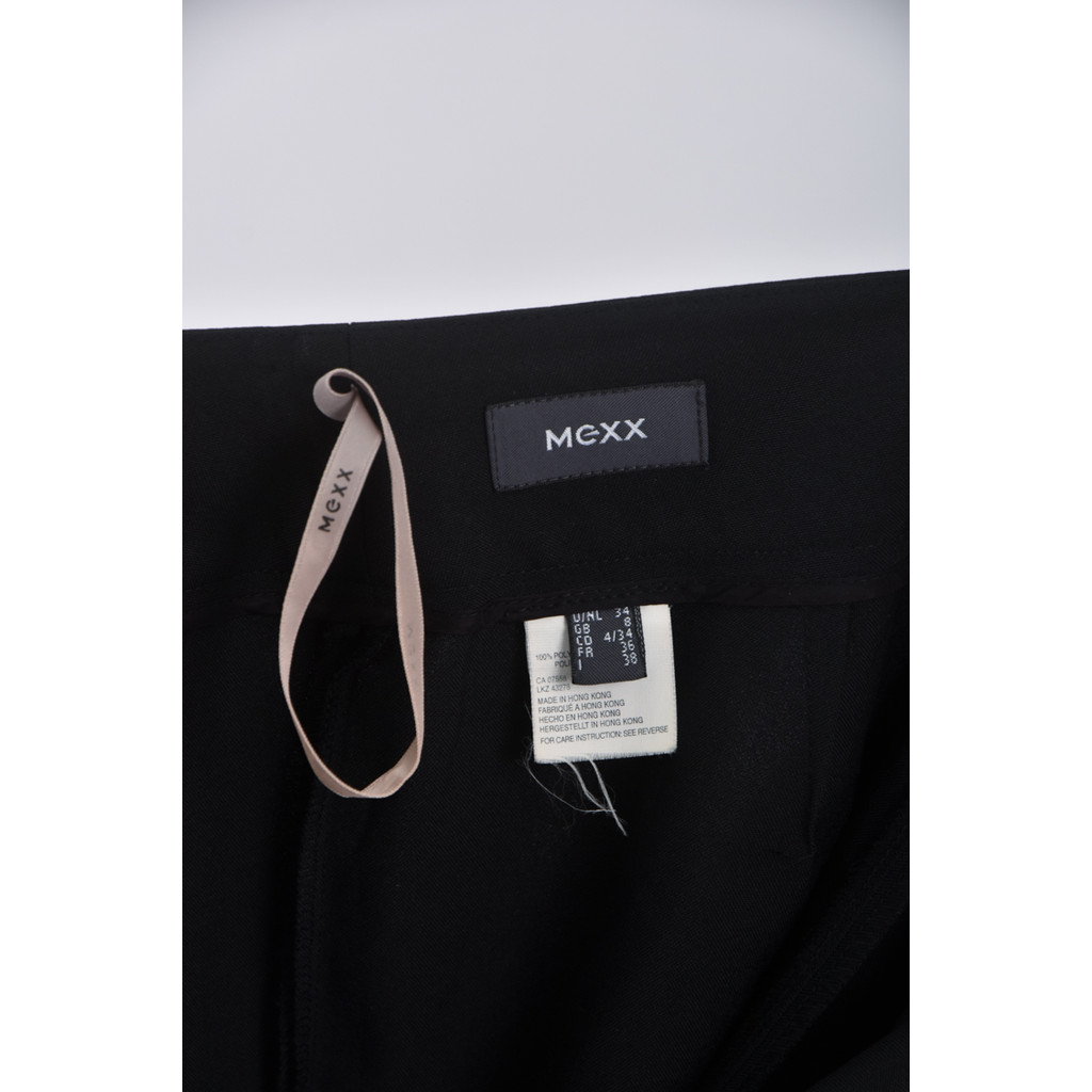 (M) mexx腰部造型黑色長褲二手衣, , large