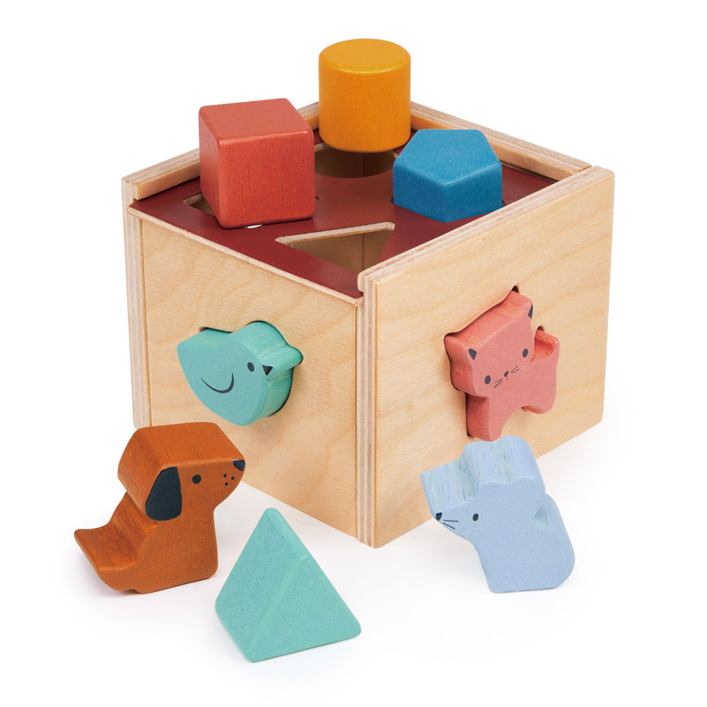 【Mentari】Bambino Shape Sorting Cube, , large