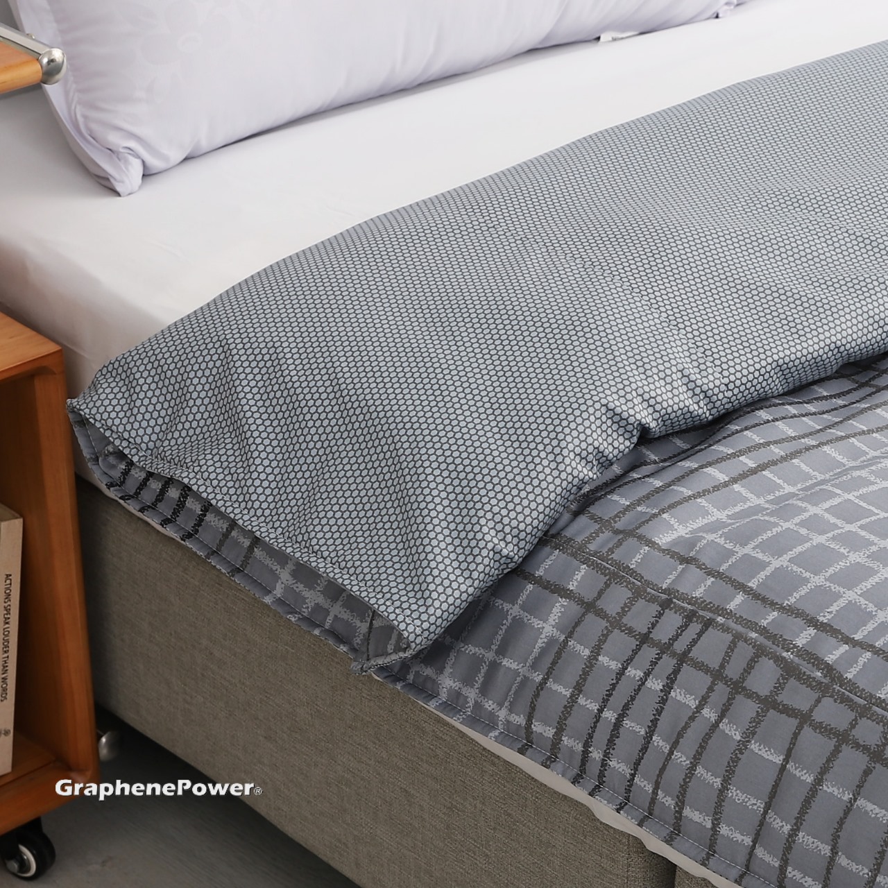 [GraphenePower] 石墨烯恆溫循環兩用被 - 雙人(藍格紋), , large