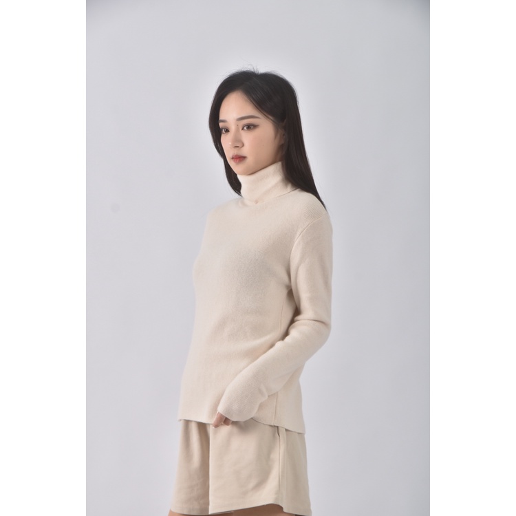 (M) i hour質感高領杏色長袖上衣二手衣, , large