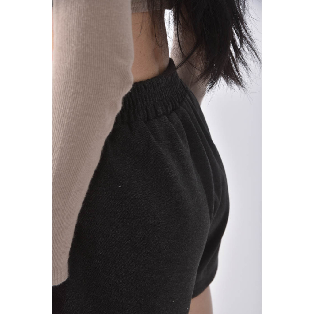 (XL) 高腰運動素面灰色短褲二手衣, , large