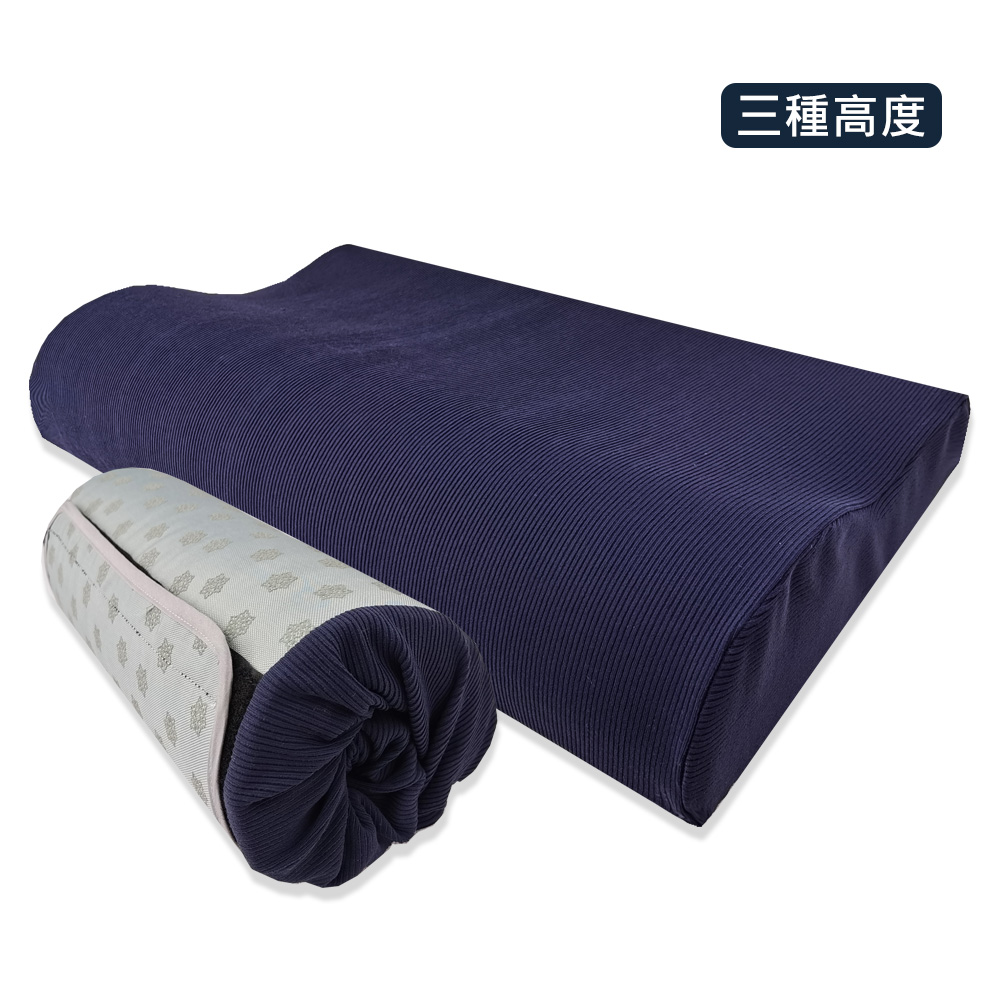【 Vandino 】離家出遊備長炭捲心枕（深藍色 M號）, , large