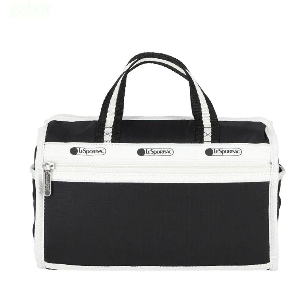 Lesportsac MINI DUFFEL CROSSBODY 迷你筒狀肩背包 -滾邊夜幕黑, , large