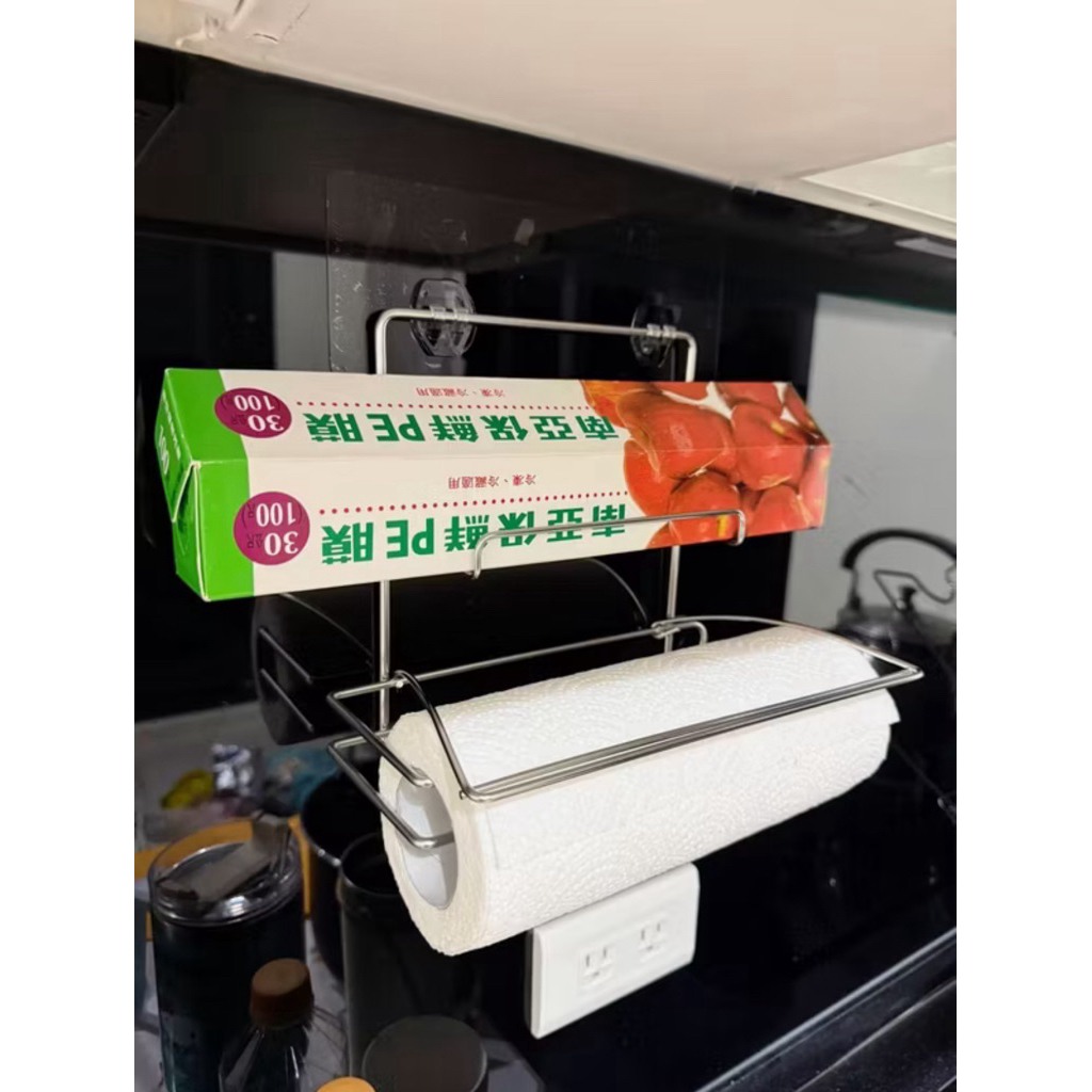 [Beargood sticker] Napkin & Cling Wrap Rack (304 Stainless Steel), , large