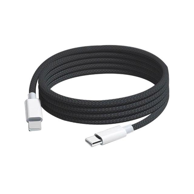 2-Pack Apple 60W Fast Charging Type-C to Type-C Deep Black Braided Cable 1M, , large