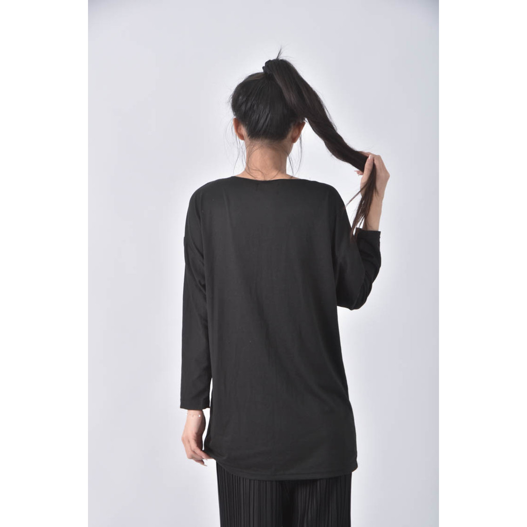 (XL) chase字母黑色長袖上衣二手衣, , large