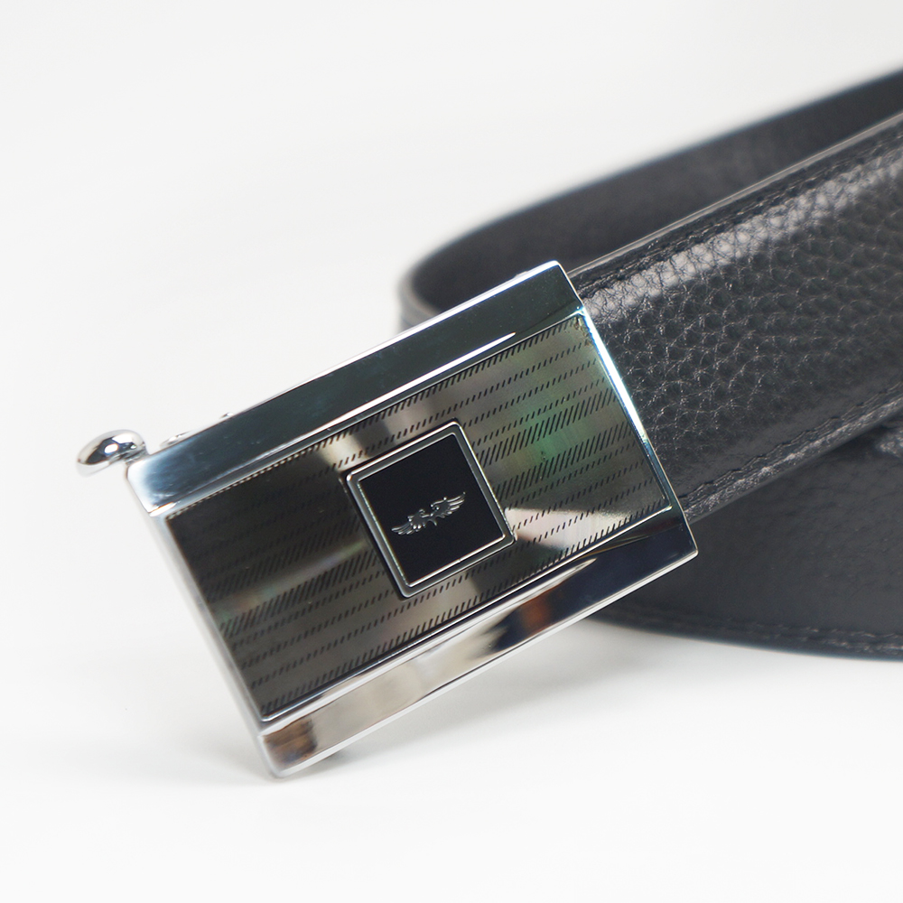 [Top layer cowhide] Automatic buckle genuine leather gentleman belt T3, , large