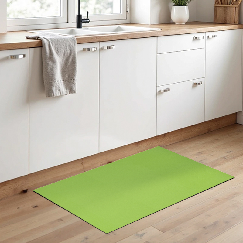 【Monster】 QQ Extra-Thick Oil-Resistant & Anti-Stain Kitchen Mat (80x50cm) – Grass Green, , large
