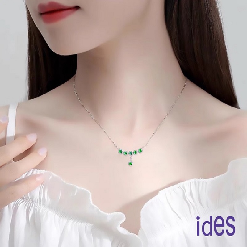 [ides愛蒂思]東方系列設計款玉髓項鍊鎖骨鍊/福氣滿盈, , large