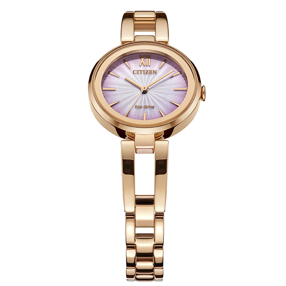 CITIZEN 星辰 光動能簡約時尚漸層女錶-28mm EM0809-83Z, , large