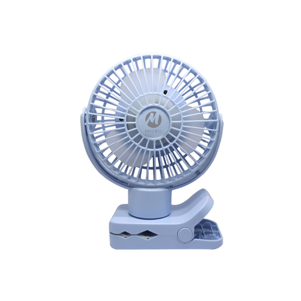 【MYCELL】第二代無印風多功能USB風扇 夾式風扇 電風扇 小風扇 迷你扇 迷你風扇(藍色)