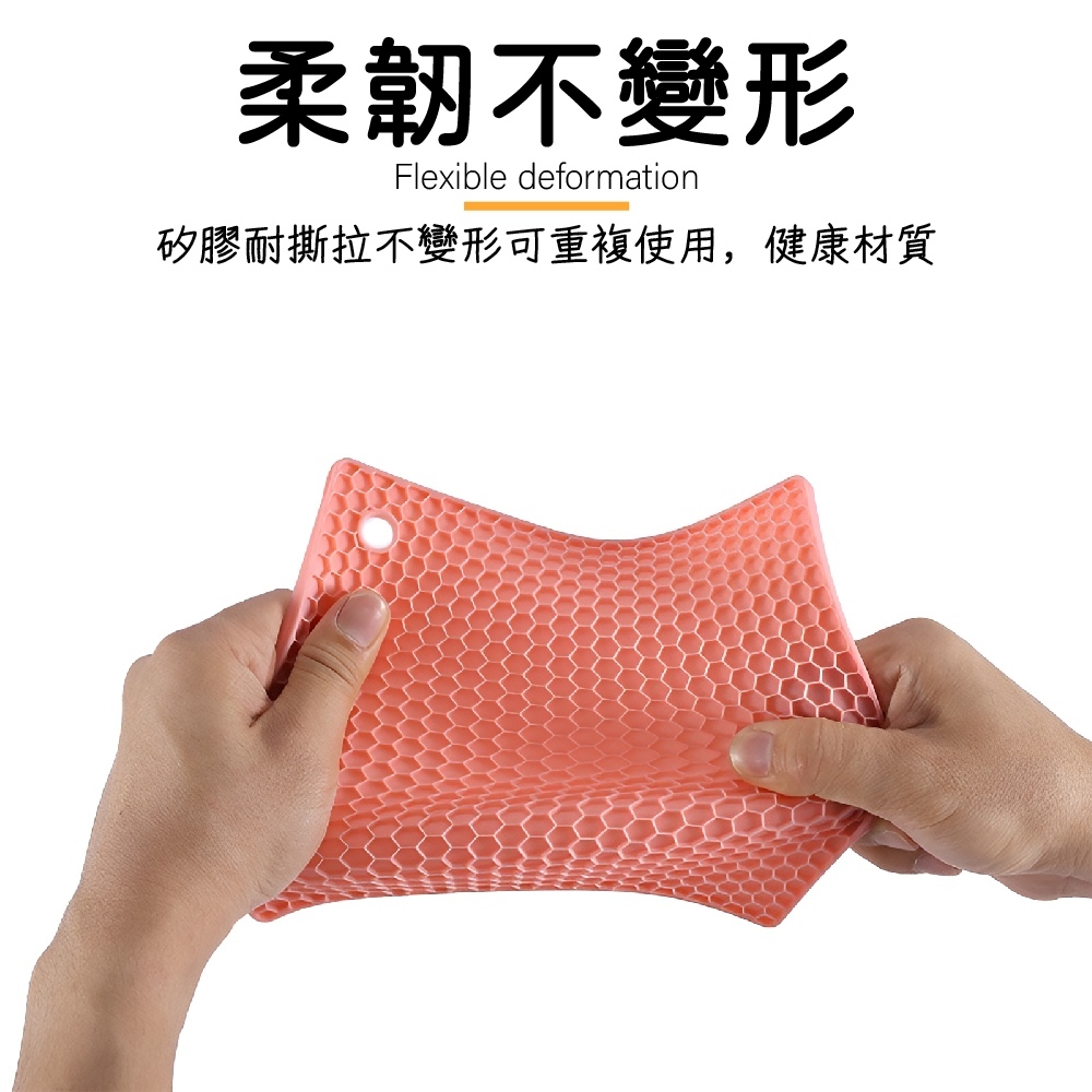 隔熱墊 雙面矽膠隔熱墊 杯墊 矽膠墊 矽膠餐墊 耐熱墊 鍋墊 防熱墊 隔熱餐墊【Ho覓好物】隔熱鍋墊 JP3748, , large