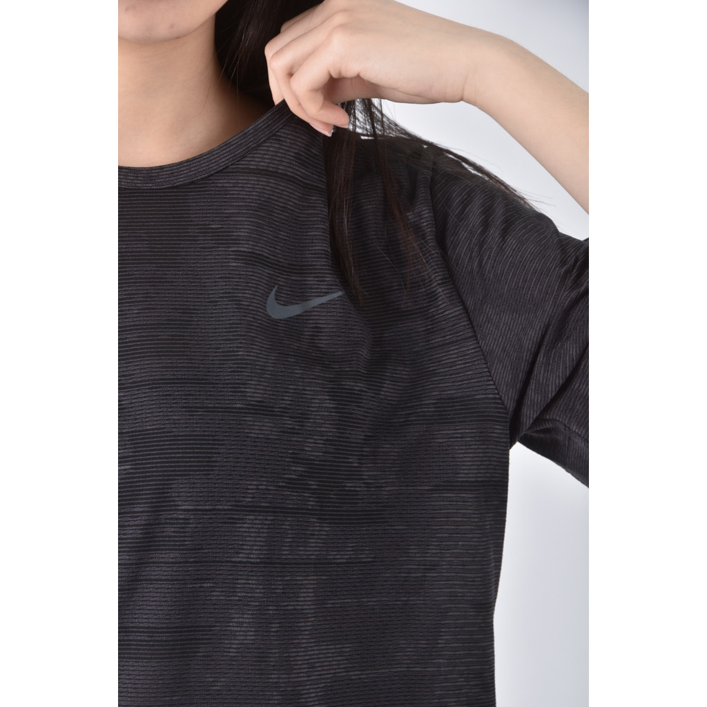 (S) nike質感圓領黑色短袖上衣二手衣, , large