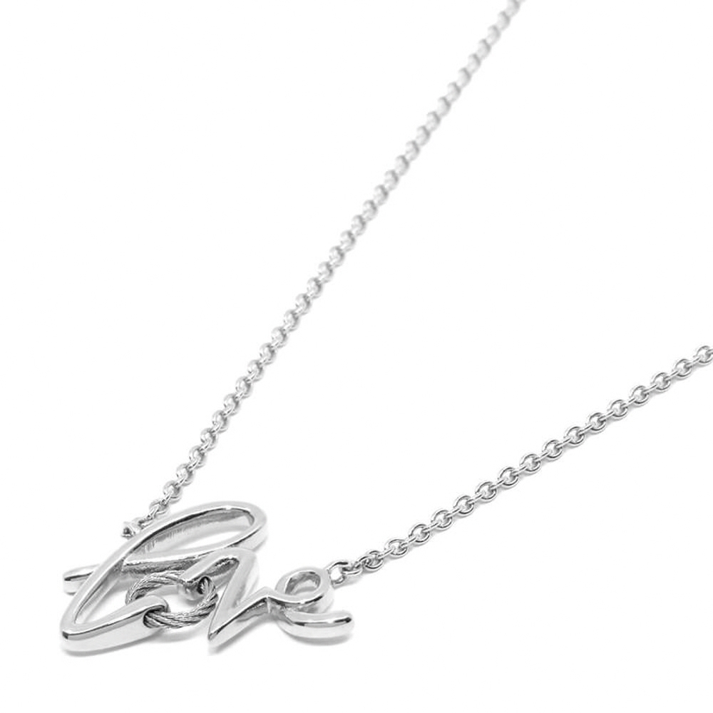 CHARRIOL 夏利豪 Silver necklace with Rh platiing 鋼索項鍊, , large