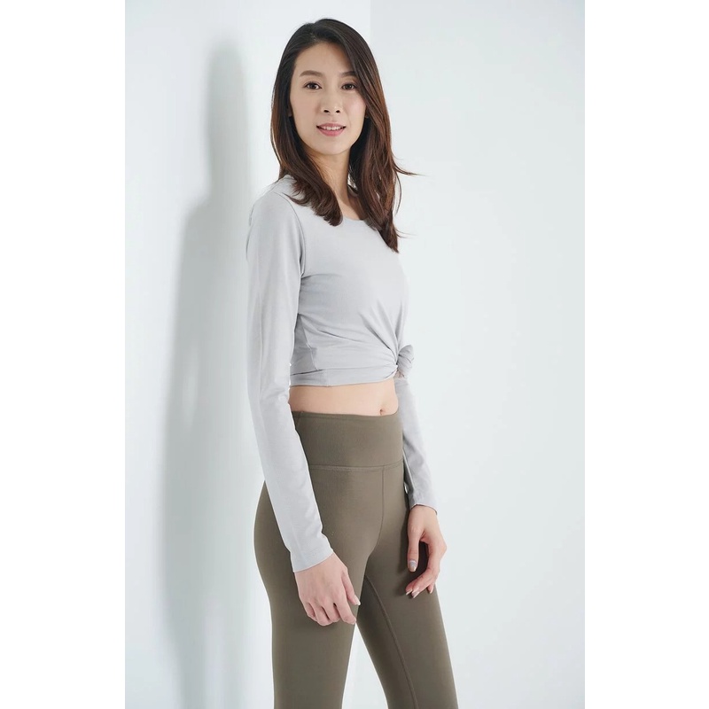 YOGA FLOW Ula Tshirt - 長袖圓領罩衫 - 鴿子灰 Dove Grey, , large