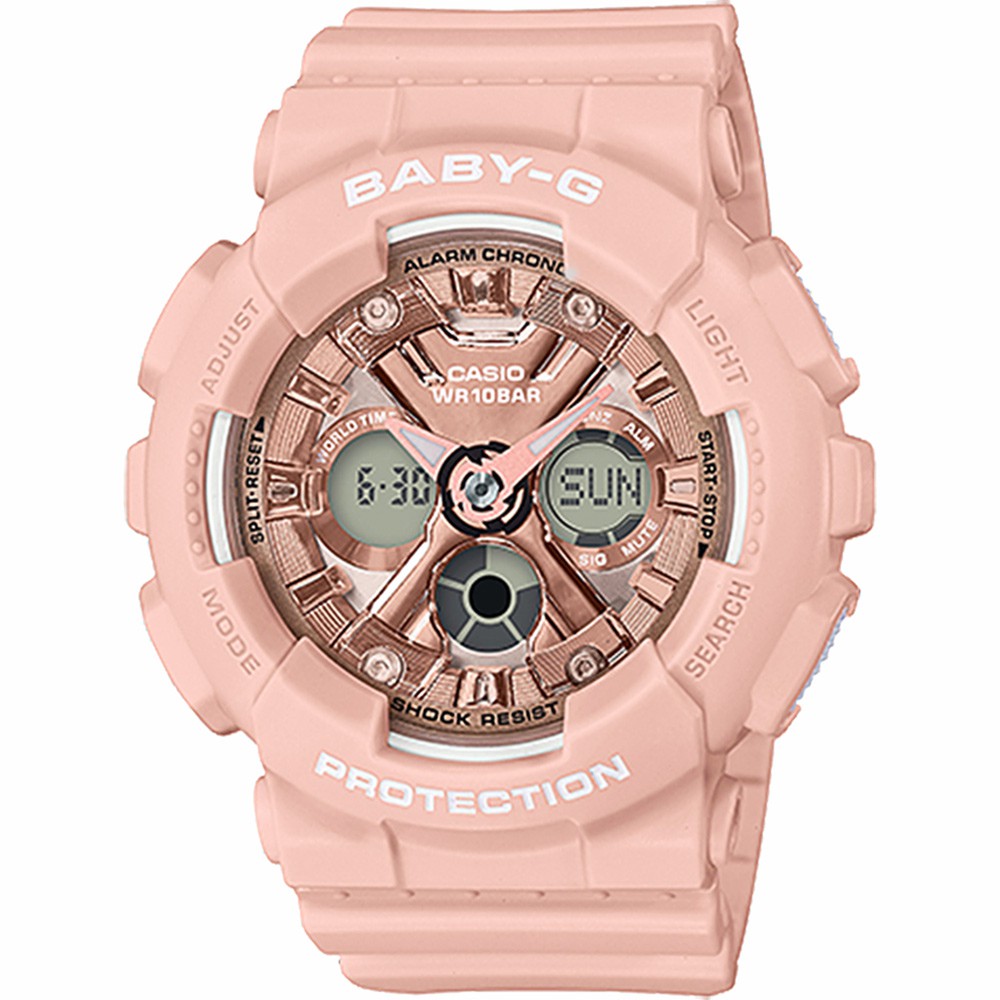 CASIO 卡西歐 BABY-G 人氣手錶/粉紅(BA-130-4A), , large