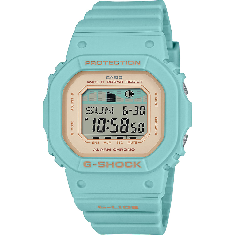 CASIO 卡西歐 G-SHOCK ITZY 禮志配戴款 G-LIDE 衝浪潮汐女錶手錶 GLX-S5600-3, , large