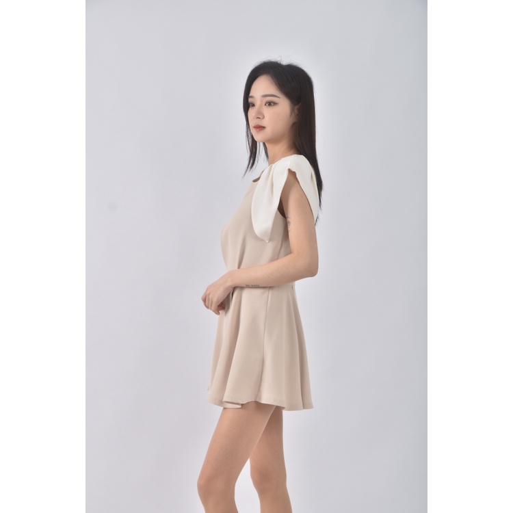 (S) 【德馨私服】j lace韓牌質感無袖杏色洋裝二手衣, , large