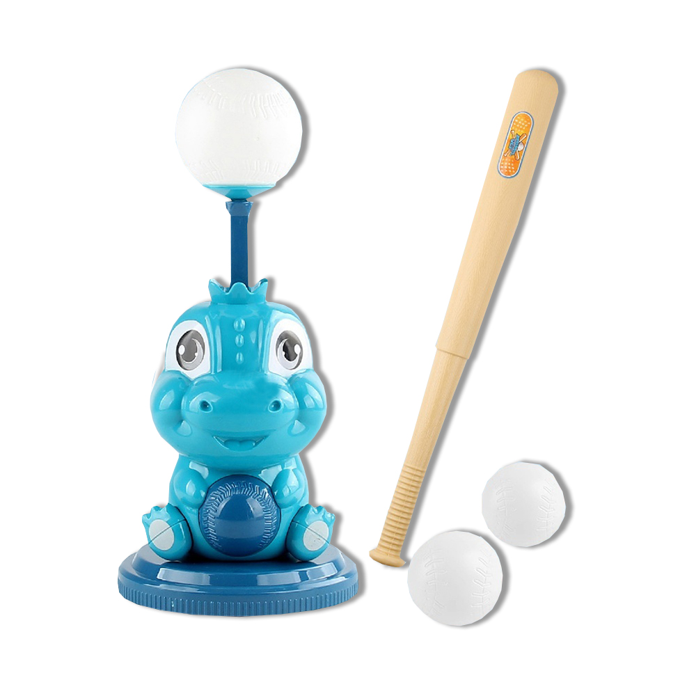 【啾愛你】恐龍造型兒童棒球練習器 (內附三顆球+球棒), , large