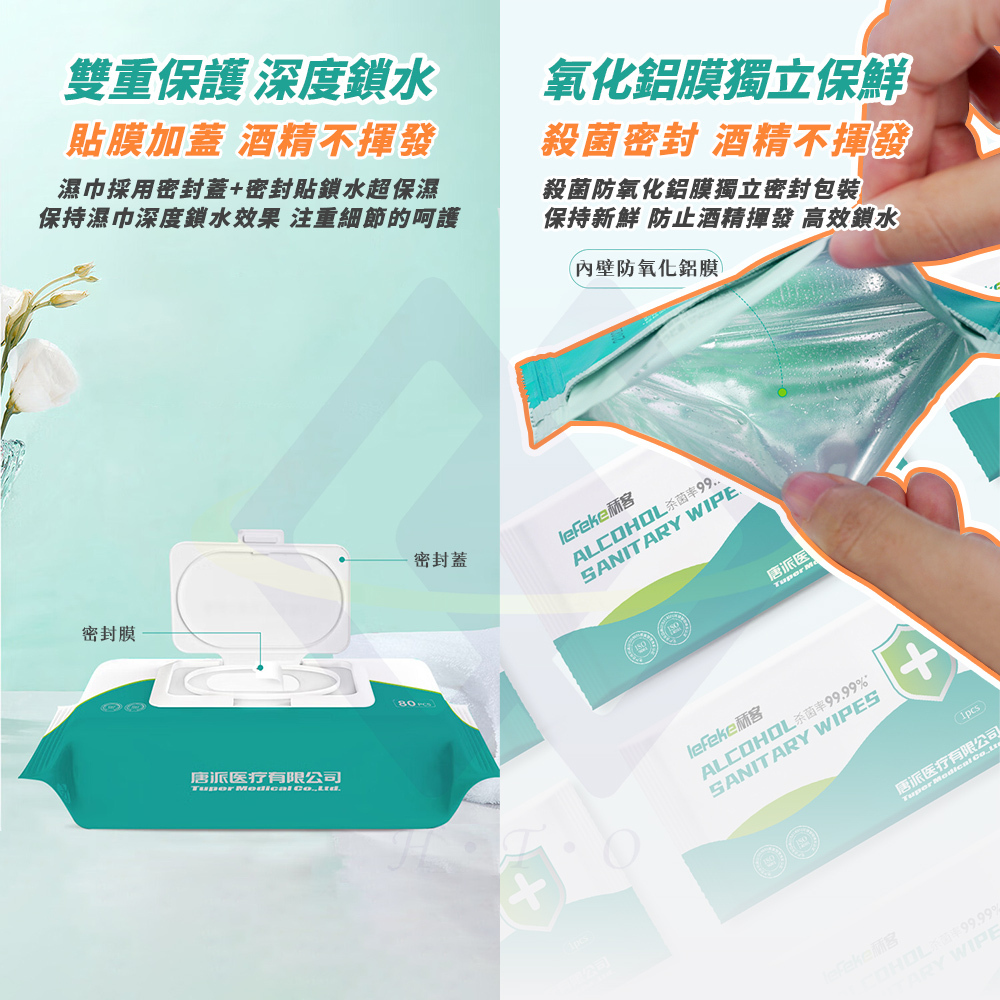 【禾統】75%酒精濕巾/80抽/包(不連抽 酒精濕紙巾 消毒清潔 抗菌濕紙巾), , large