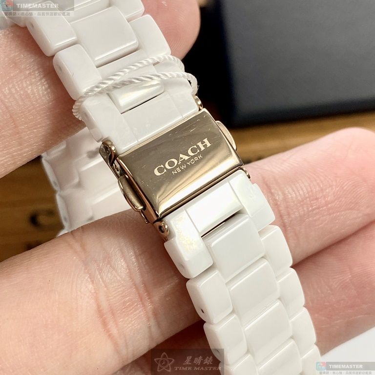 [星晴錶業]COACH手錶,36mm,CH00021白色錶面白錶殼白陶瓷錶帶款, , large