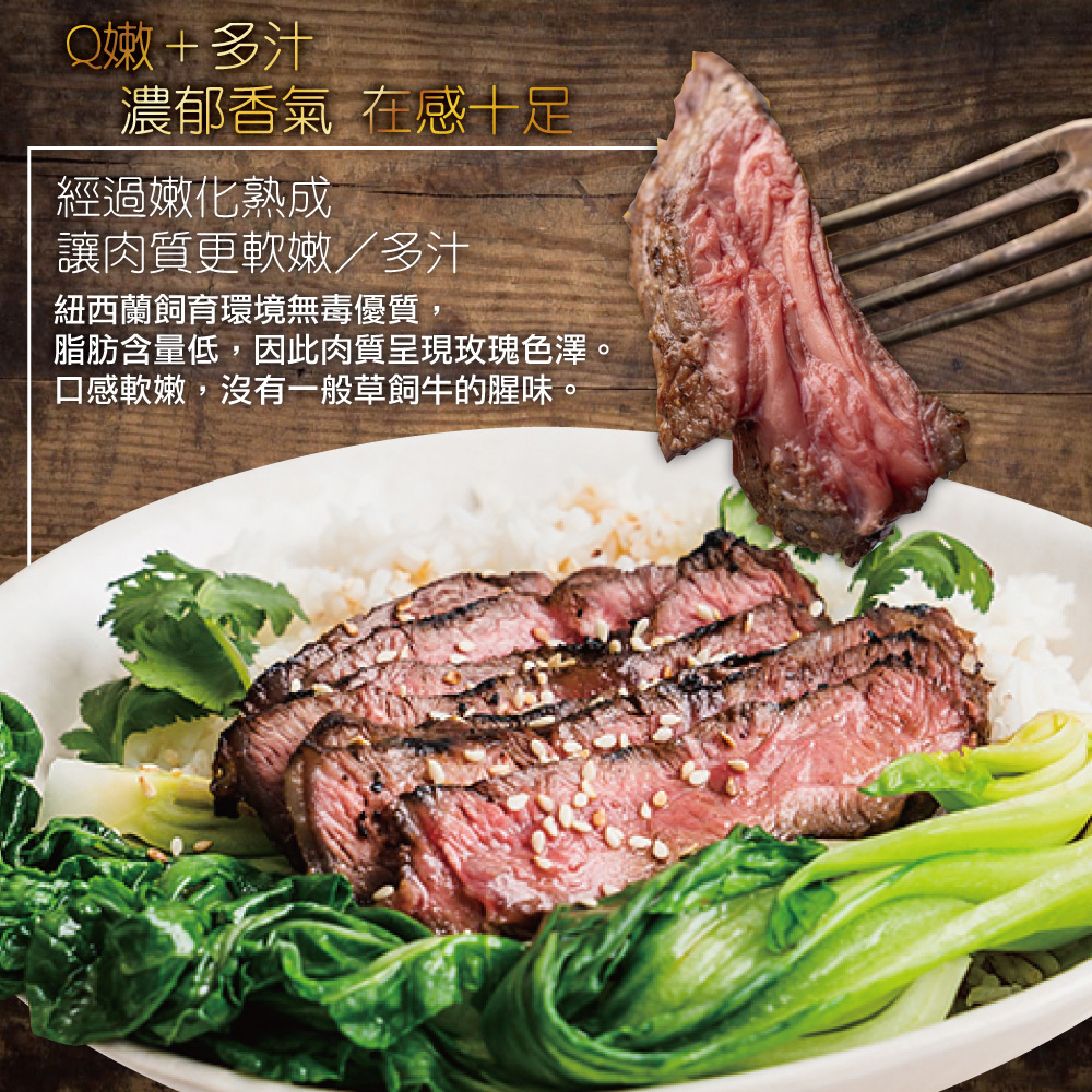 約克街肉鋪 紐西蘭板腱牛排16片（100g/片&plusmn;10%/2片1包）, , large