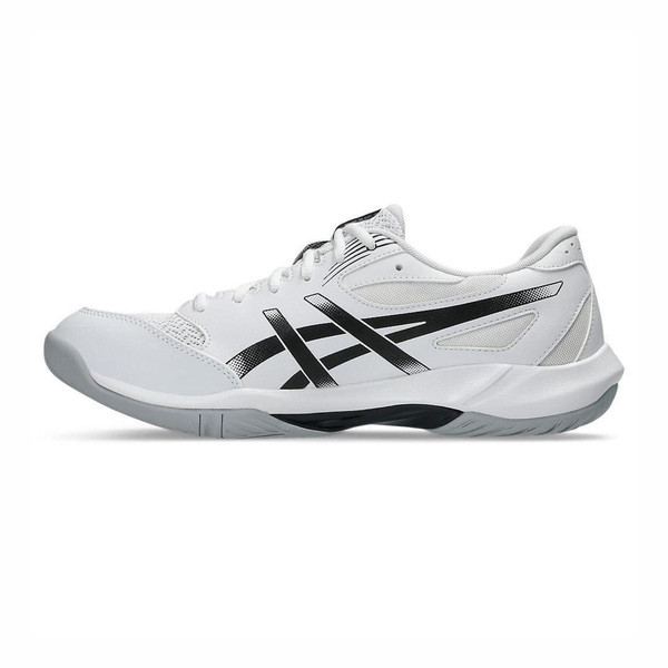 Asics Gel-rocket 12 男女 排球鞋 羽球鞋 穩定 包覆 回彈 白 黑 [1073A080-101], , large