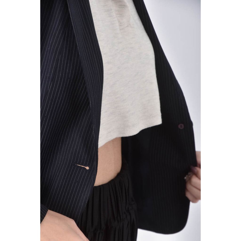 (S) mastina西裝直條紋灰色外套二手衣, , large