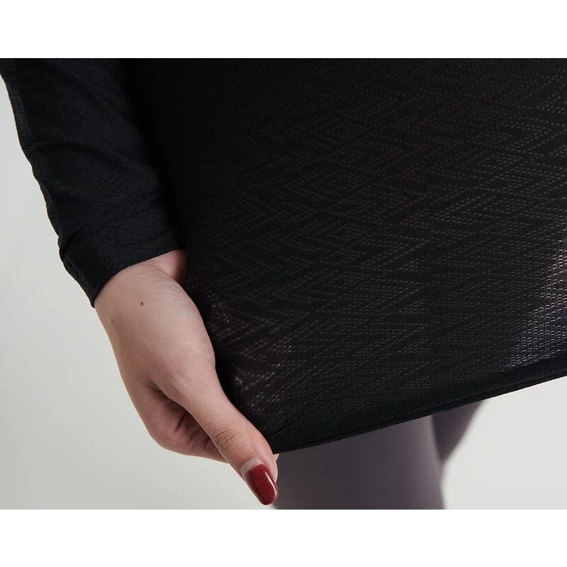 YOGA FLOW Ula Tshirt - 長袖圓領罩衫 - 墨黑 Black, , large
