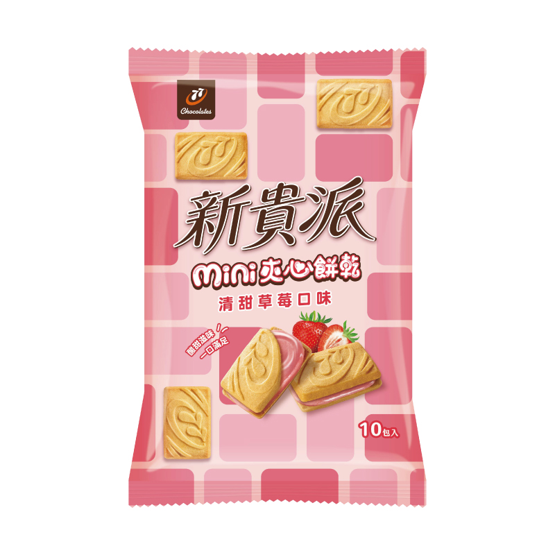 NewWaperPie Mini Strawberry Sandwich124g, , large