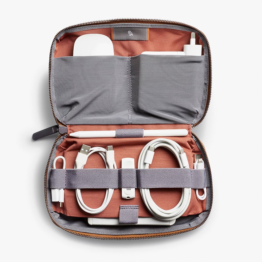 Bellroy Tech Kit 專用3C收納包 隨身包-橘棕色, , large