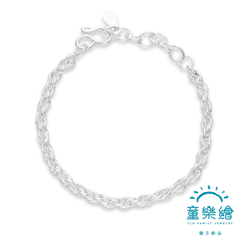 【童樂繪金飾】兒童純銀手鍊 麻花 (彌月銀飾 滿月禮 寶寶足銀)