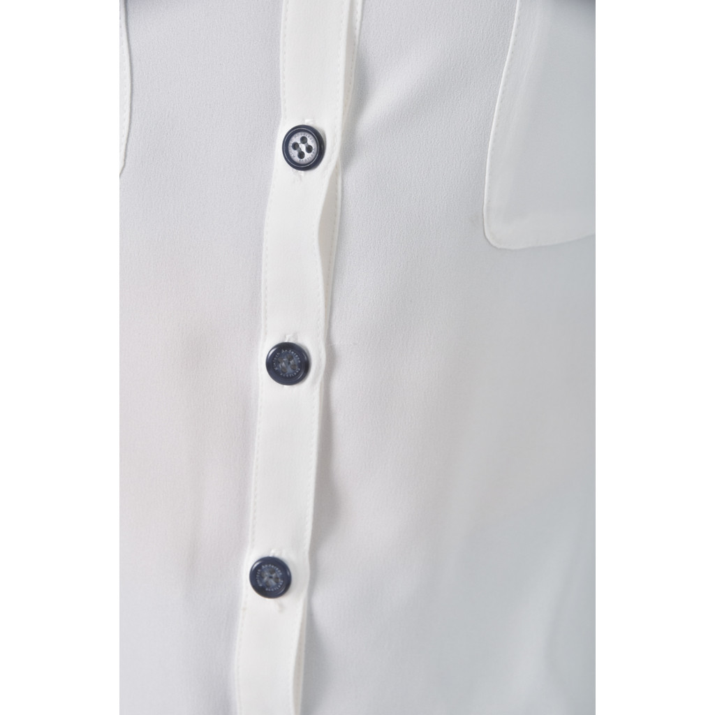 (M) kinloch anderson質感格紋白色長袖上衣二手衣, , large