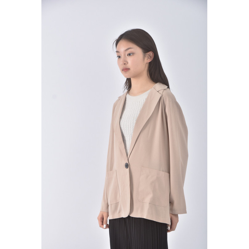 (XL) 質感紡紗棉質杏色外套二手衣, , large