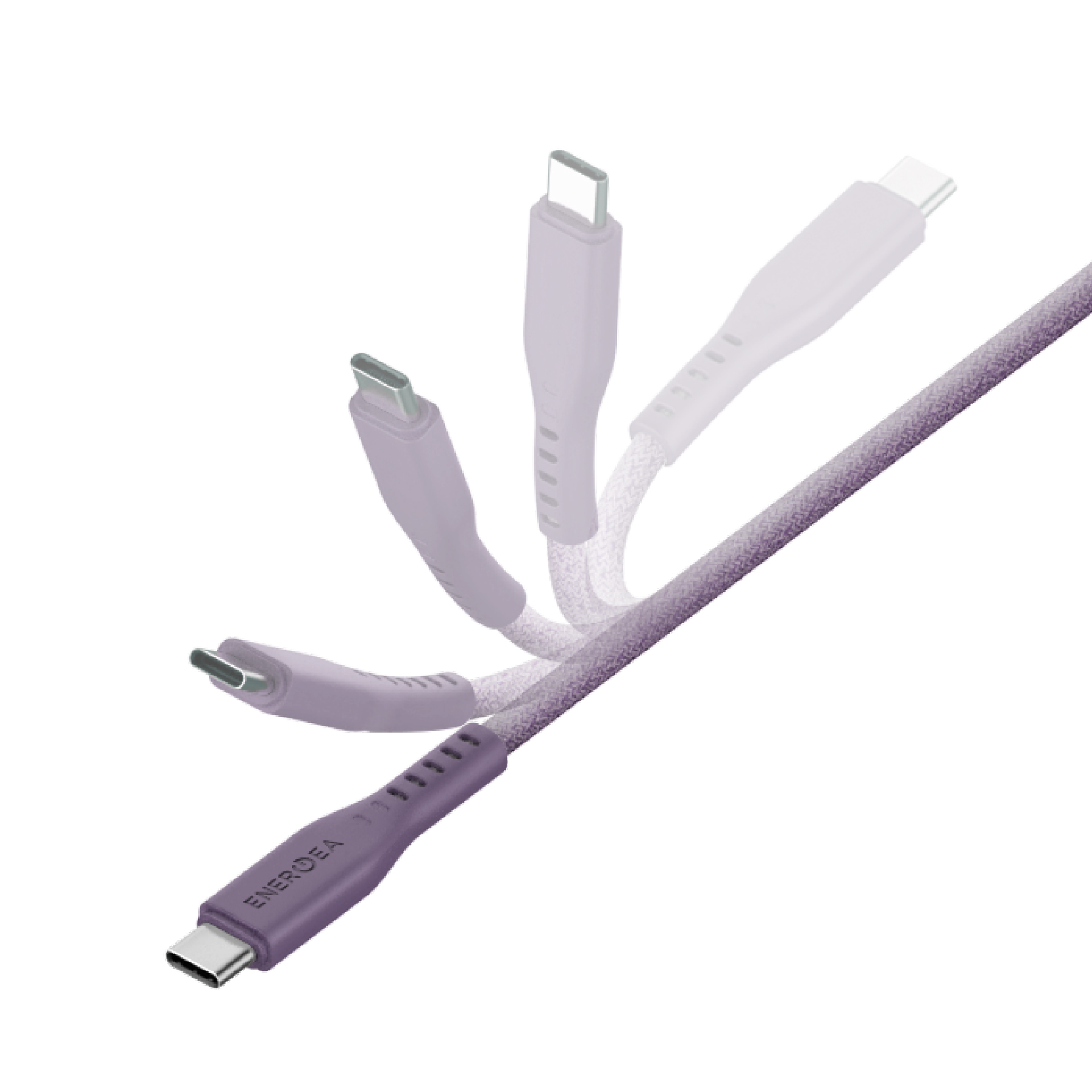 [亞瑟3C]ENERGEA  USB-C to USB-C Flow 快充傳輸線1.5m-紫色, , large