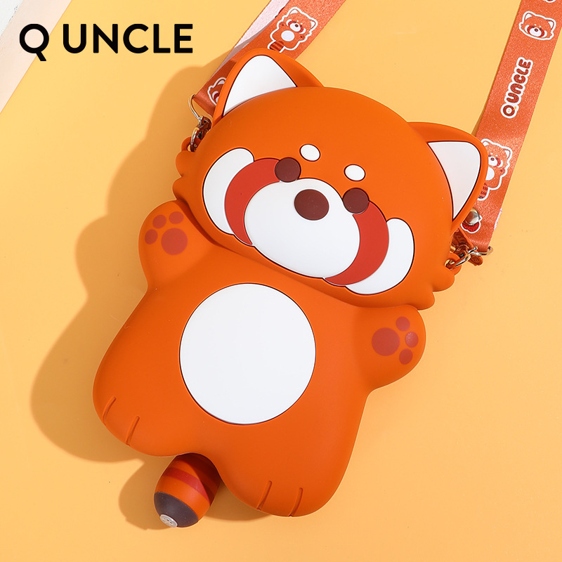 Ｑ UNCLE 立體小熊貓矽膠防水收納包|單肩包｜斜背包, , large