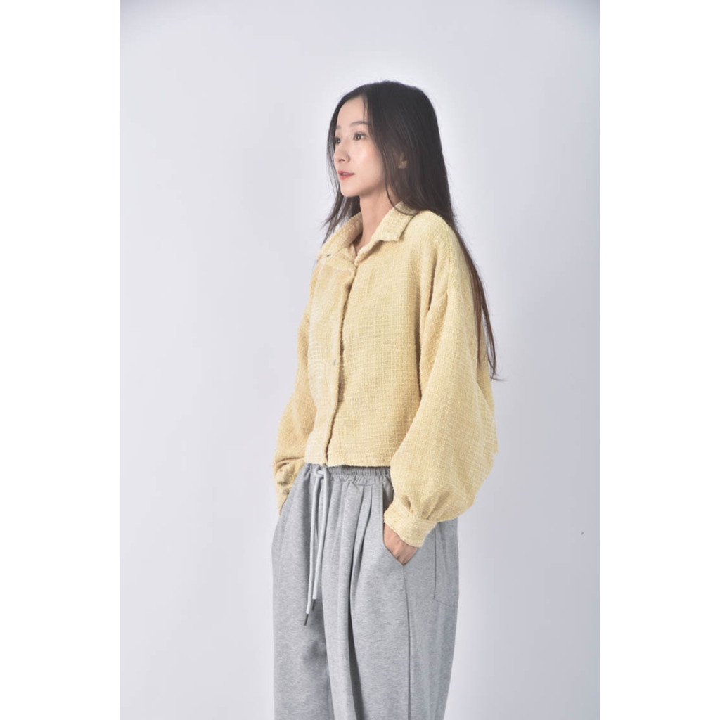 (2XL) 落肩黃色外套二手衣, , large