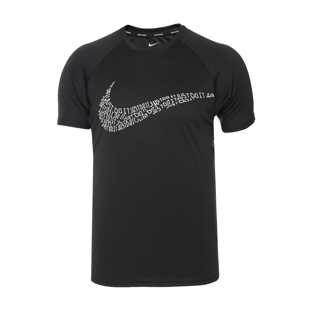 NIKE JDI SWOOSH 成人男性短袖防曬衣 健身 戶外運動 吸汗 乾爽 透氣 彈性 舒適 抗UV 黑 亮綠 藍綠, , large