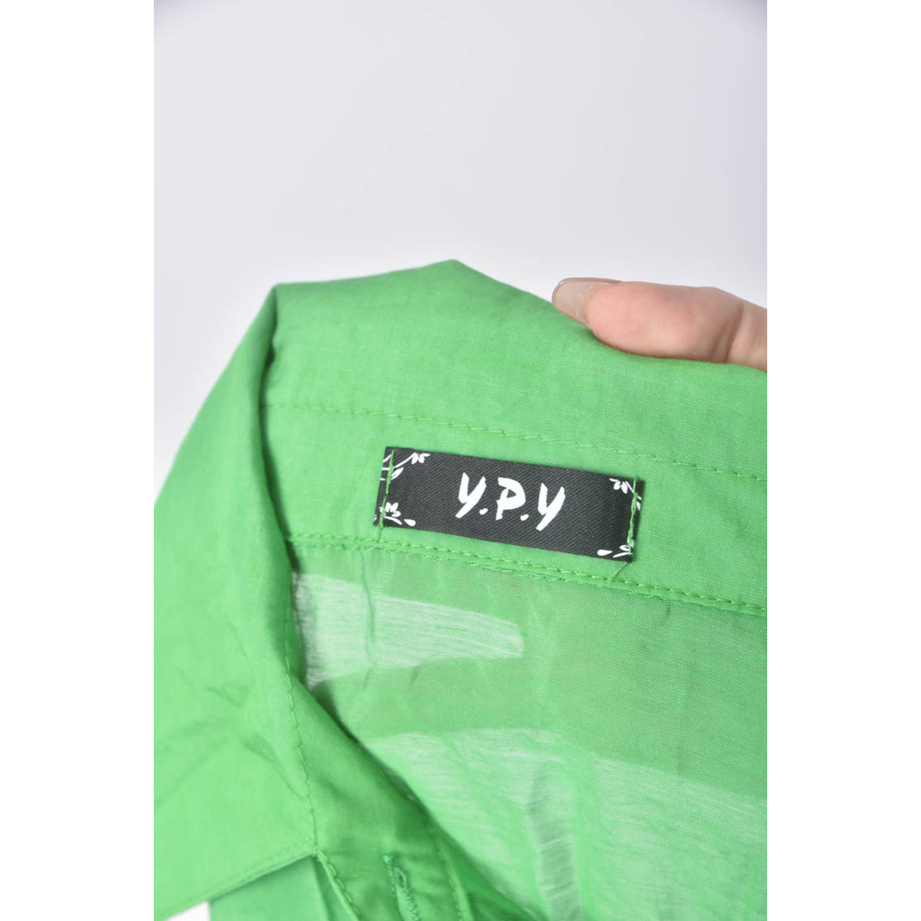(L) ypy排扣綠色長袖上衣二手衣, , large
