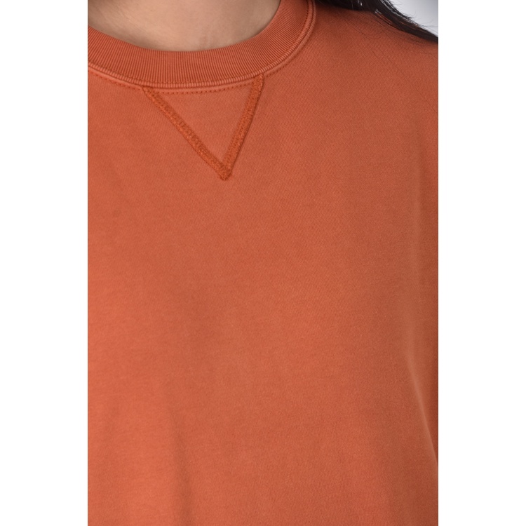 (S) uniqlo質感棉質橘色長袖上衣二手衣, , large