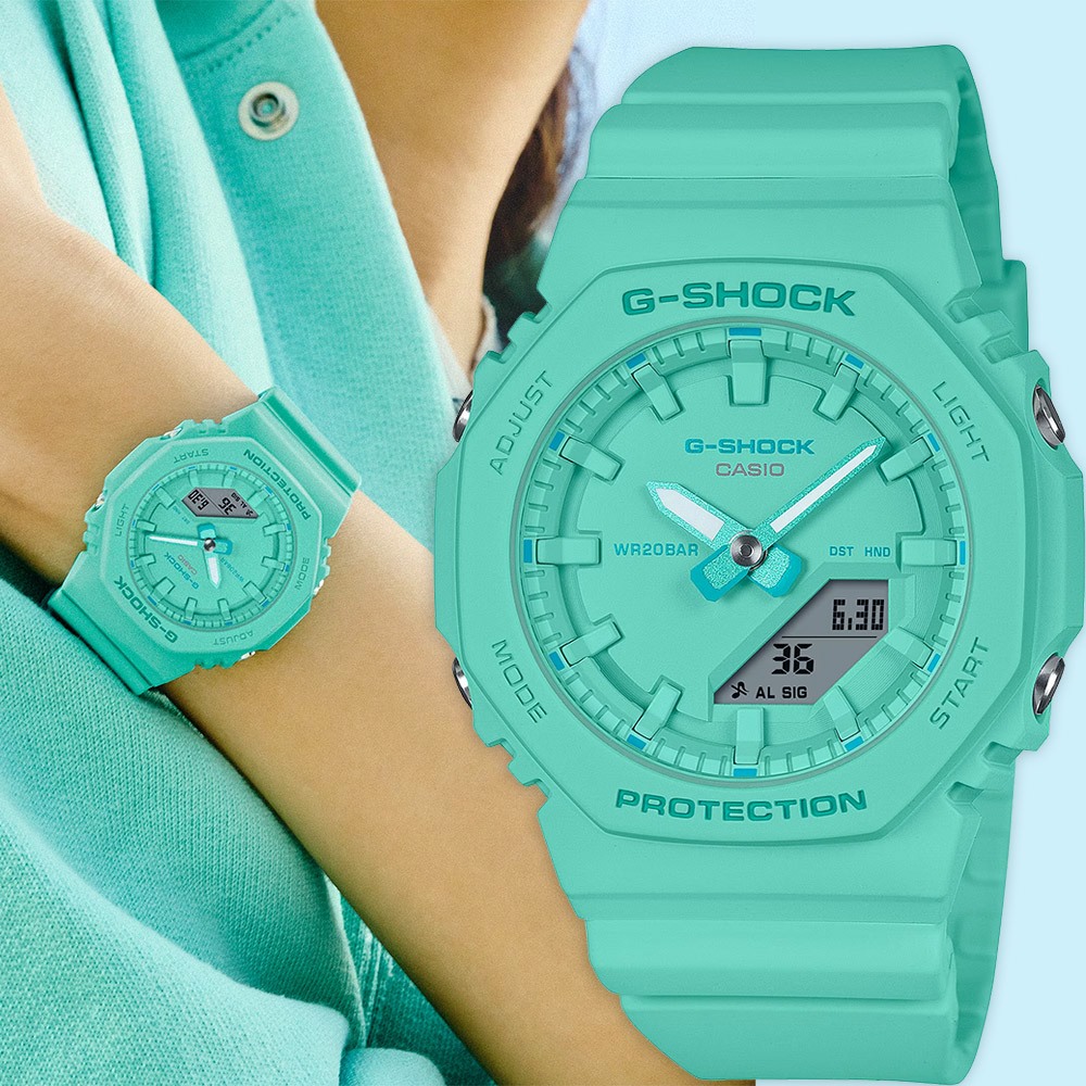 CASIO 卡西歐 G-SHOCK X ITZY 單色美學 八角 女錶 GMA-P2100-2A, , large