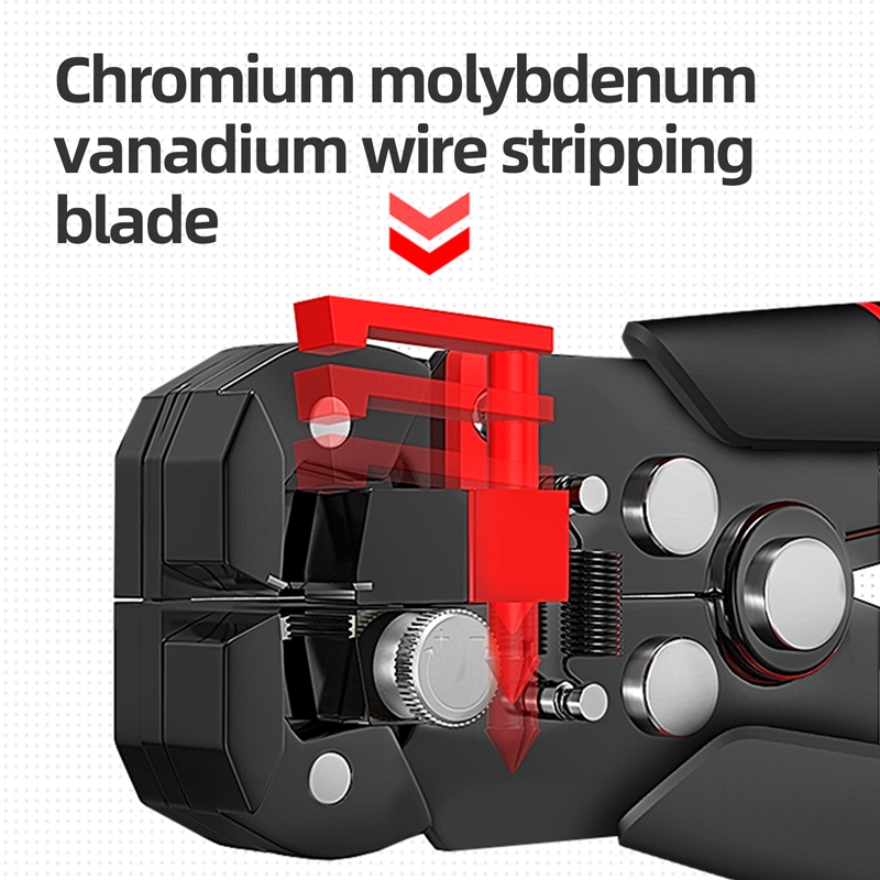 【得力工具 deli tools】 多功能 加強版刀片 自動剝線鉗 剝線鉗 免對孔快速剝線鉗 -2in1 自動剝線鉗(0.6-6mm ), , large