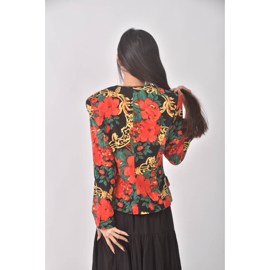 (S) 寬的fashion圓領紅色外套二手衣, , large