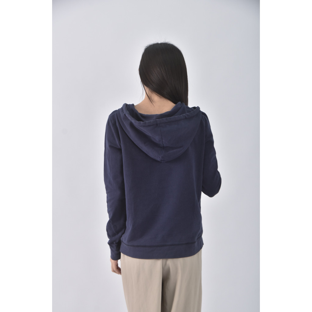 (S) fifty percent連帽藍色長袖上衣二手衣, , large
