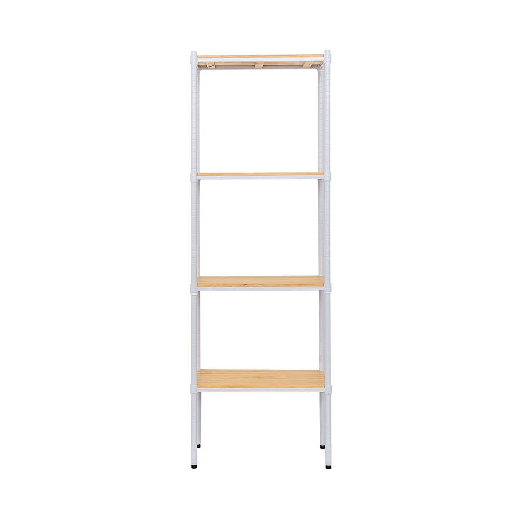 【Y HOUSE】60x30x180cm pine four-layer storage rack rack iron rack - painted white, , large