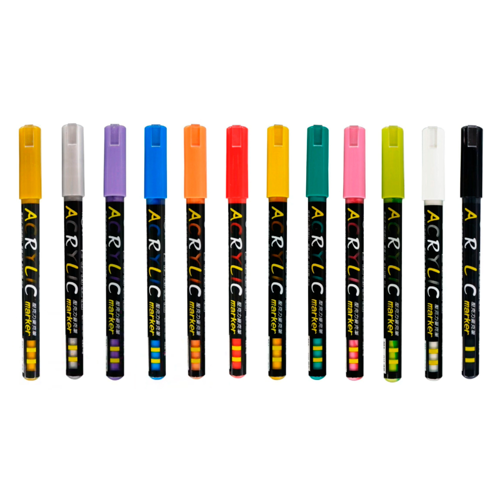 【MBS 萬事捷】MONA 直液式 501 壓克力麥克筆 1.0mm 共12色 10支入 /盒 44955  -  多款可選, , large