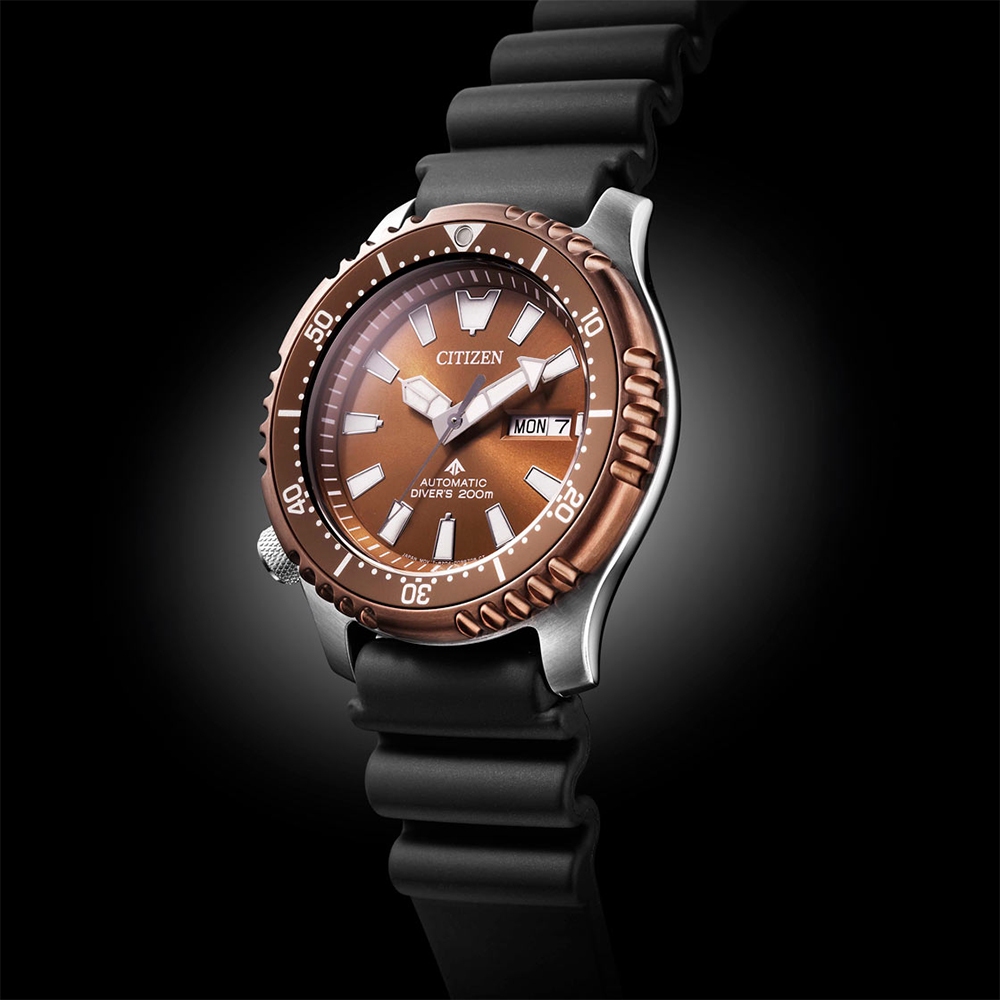 CITIZEN 星辰 PROMASTER 鋼鐵河豚復刻機械錶 附贈橡膠錶帶 NY0164-65X, , large